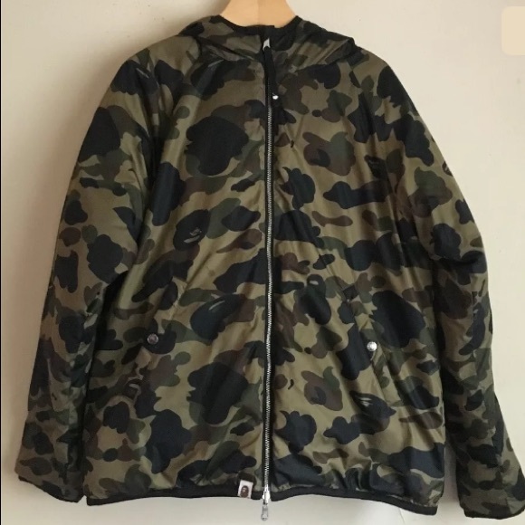 Bape Reversible Jacket 1st Camo Green - Picture 1 of 5